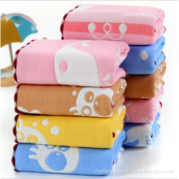 Hebei Baoding 100% Cotton Jacquard Gauze Towel Children Cartoon Towel